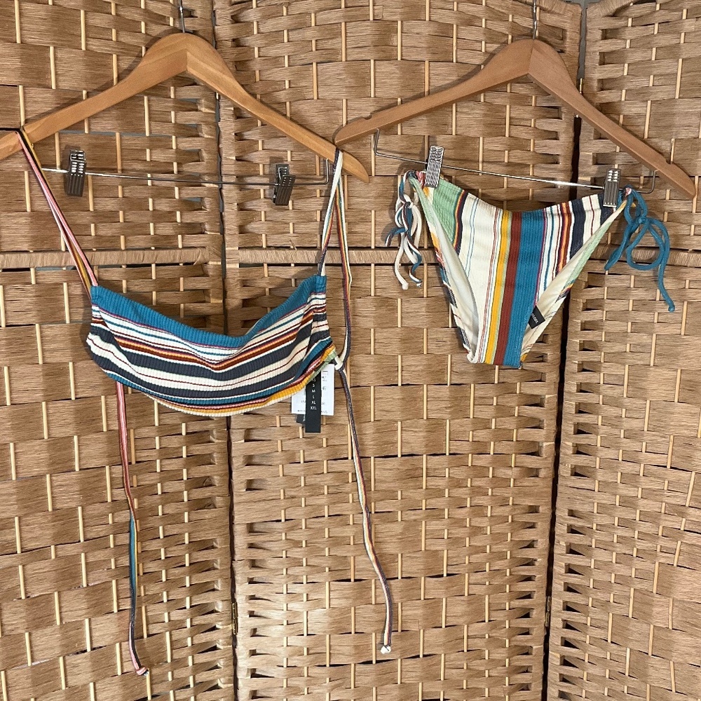 NWT Bikini Set O’Neill Jupiter Stripe Women’s Large - Picture 2 of 16